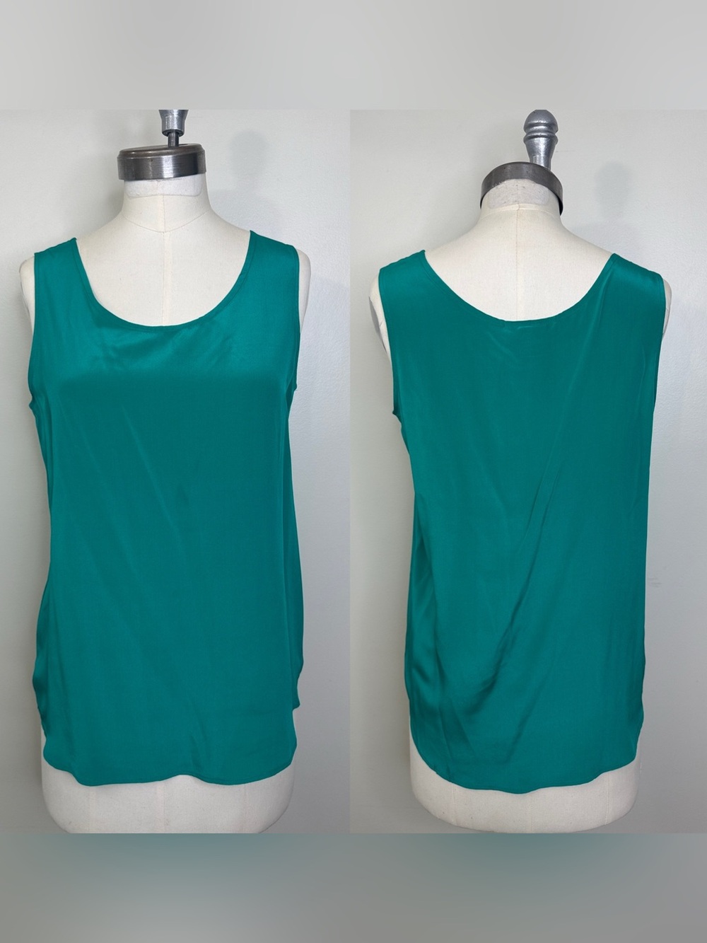 100% SILK ZAMA SCOOP NECK TANK TOP SIZE 8